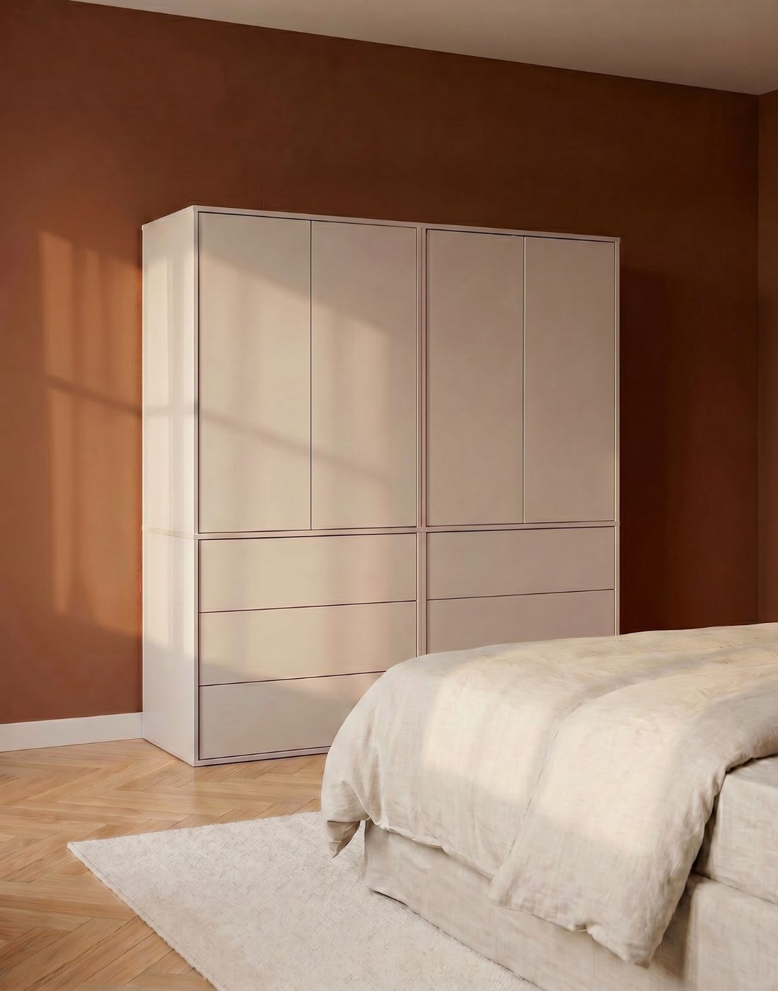 Kleiderschrank 'Robe' mit Push to Open mit Schubladen