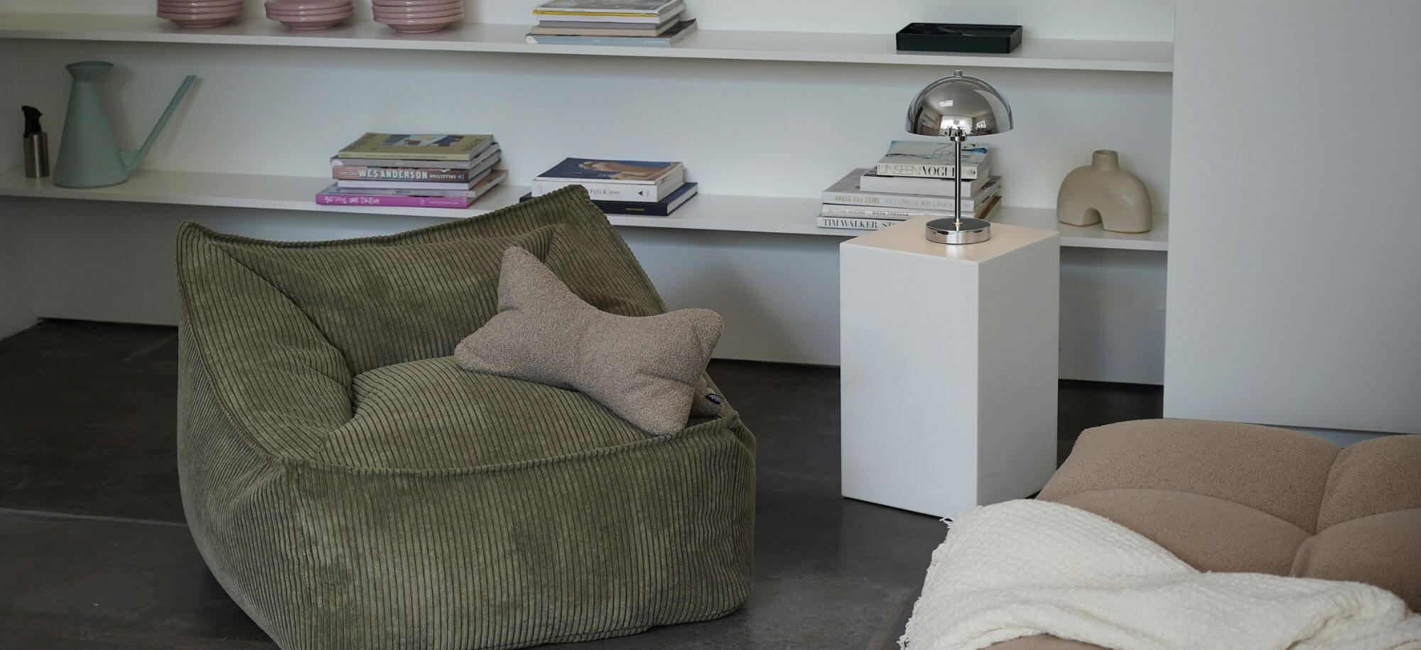 Indoor Cord Sitzsack in Oliv