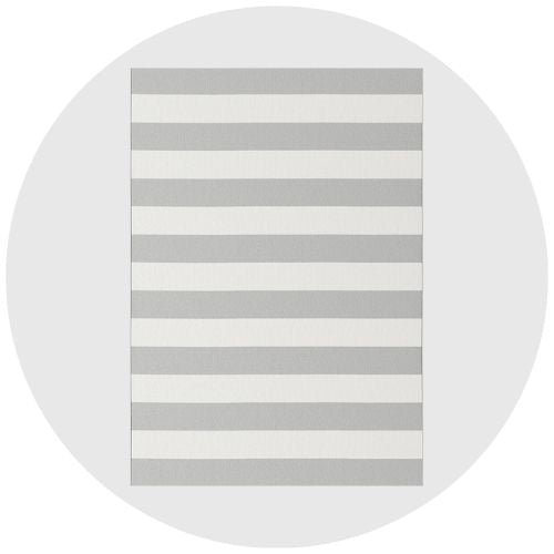 Gestreifter Outdoorteppich für Balkon und Terrasse