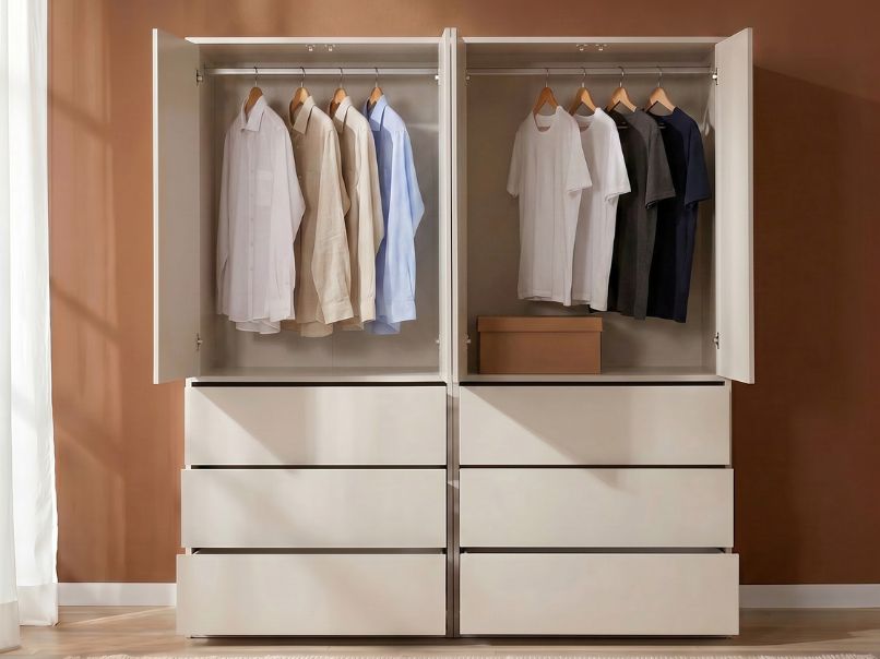 Kleiderschrank Kaschmir 'Robe' offen 