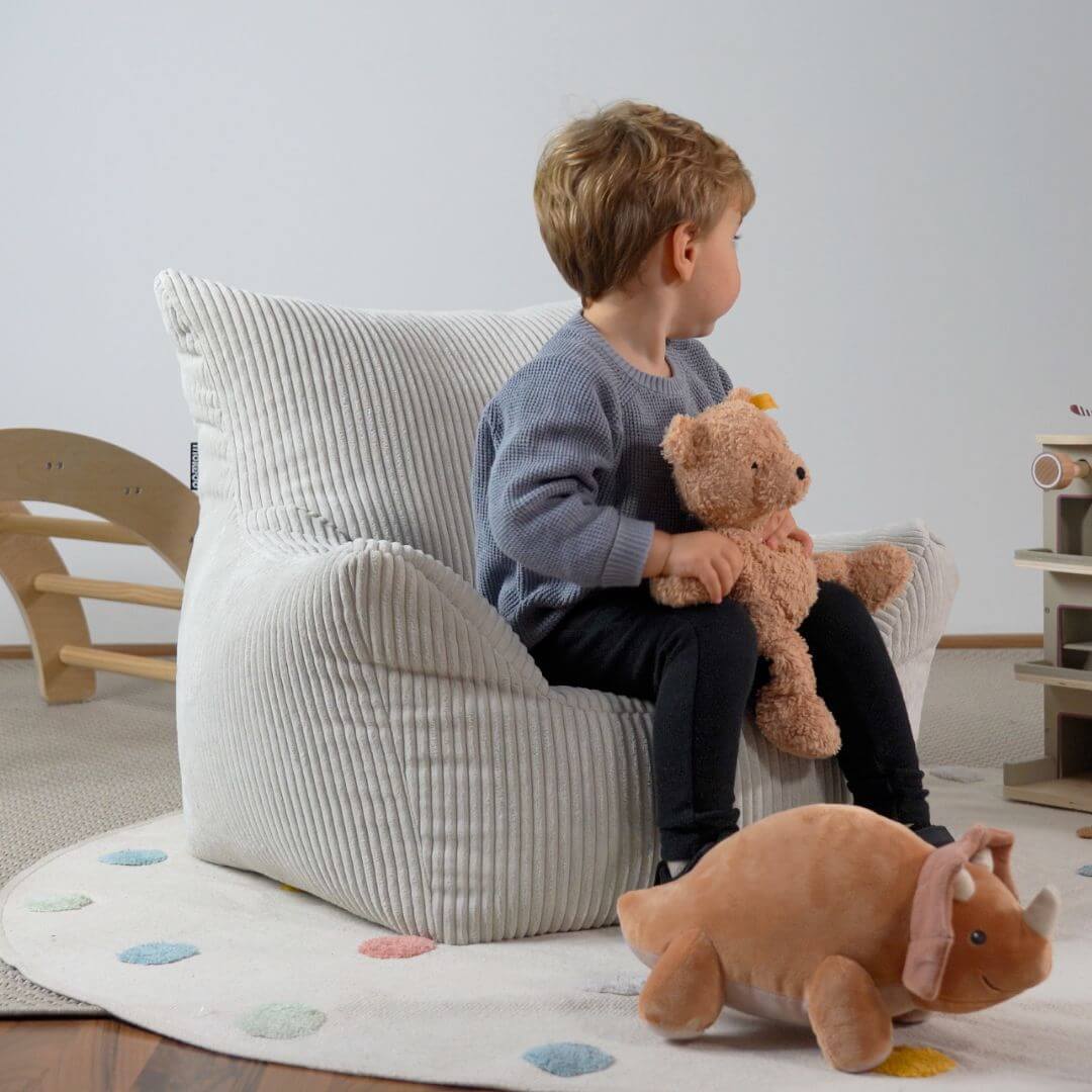 MeMoreCool Cord Sitzsack Für Kinder 8-12 Jahre - Große Kuschelecke Mit Einhorn Design