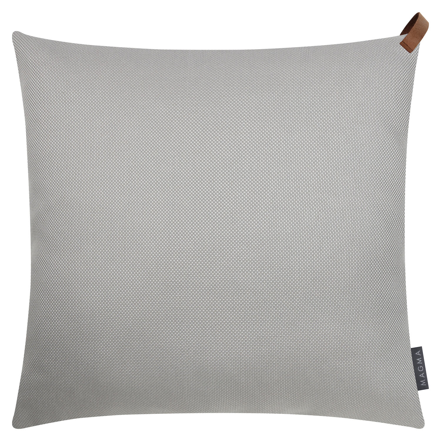Outdoor Kissenbezug ‘Das Sonnenplätzchen’ mit Lederschlaufe 50x50 #sku_PI5Korfu-005mittelgrau