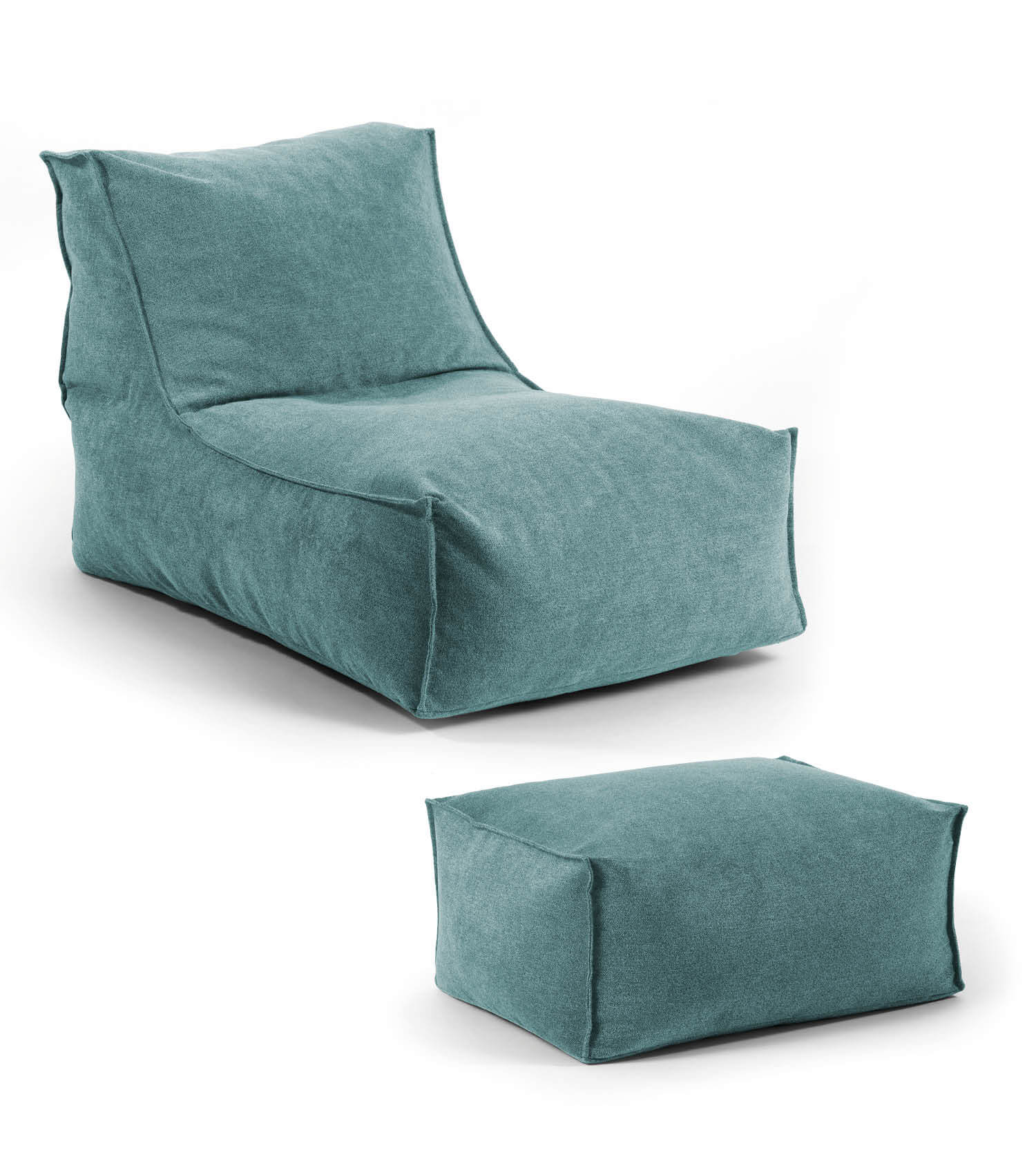 Sitzsack XXL + Pouf für Kinder & Erwachsene mit Füllung 'Der Sundowner'#sku_BB2.2ind-Alfa034petr