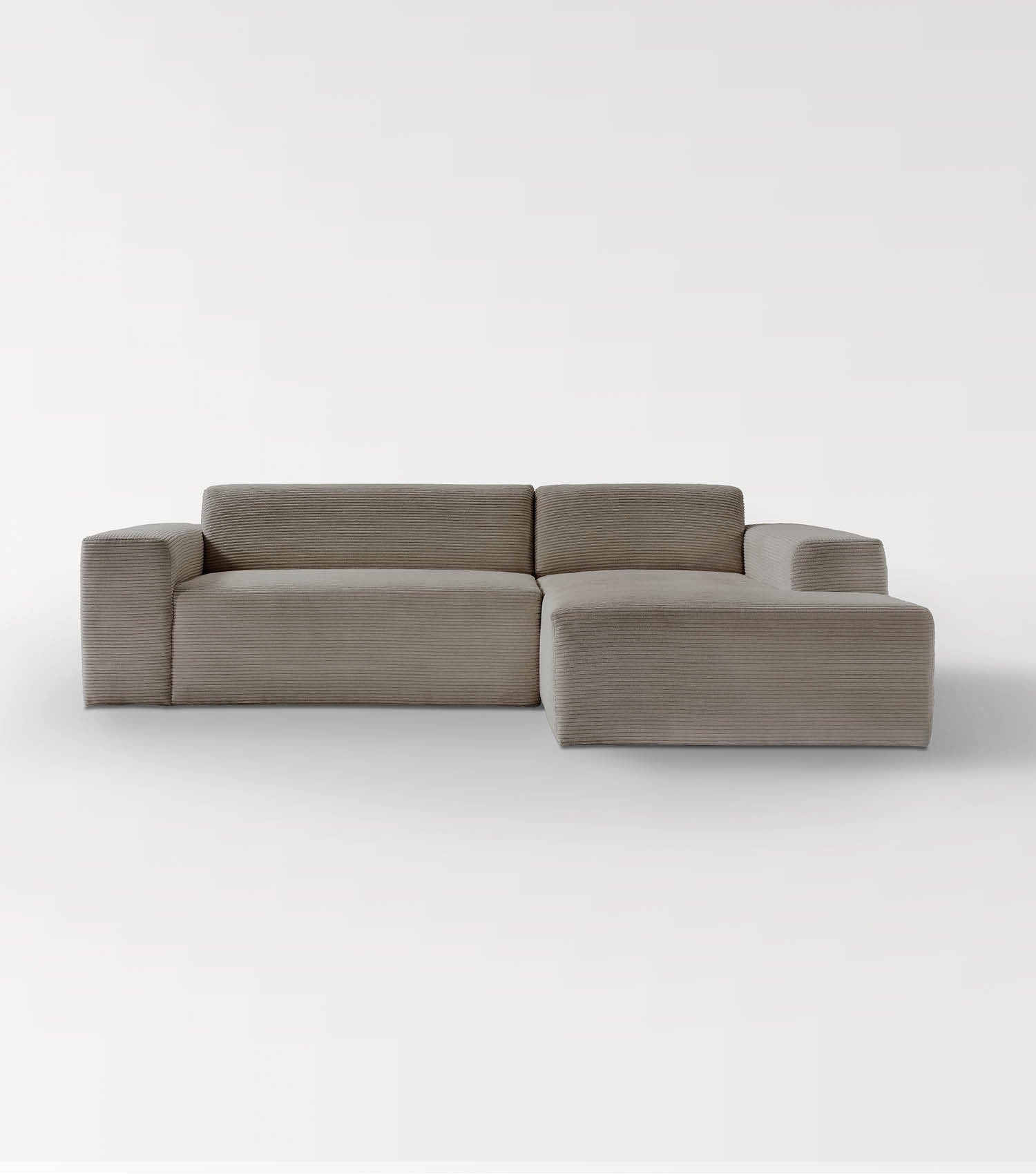 Cord Sofa Sofa Cord Ecksofa Cord Sofa beige Eckcouch 3-Sitzer Sofa #sku_EC1poso-003taupe-OR