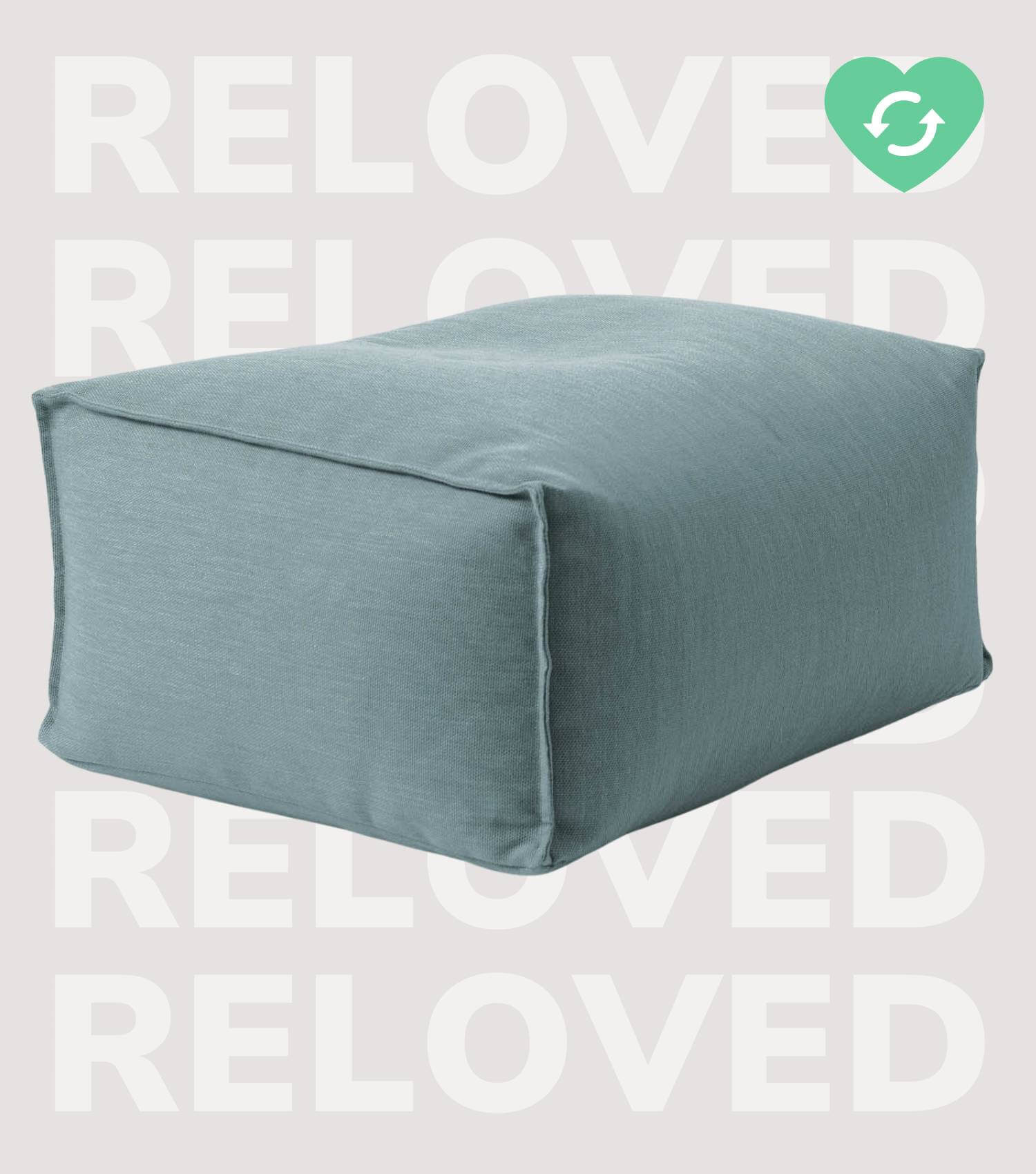 Outdoor Pouf Hocker Sitzkissen Bodenkissen 'Der Ruhepouf' Fußhocker eckig#sku_PF2Talea-025hbla_C