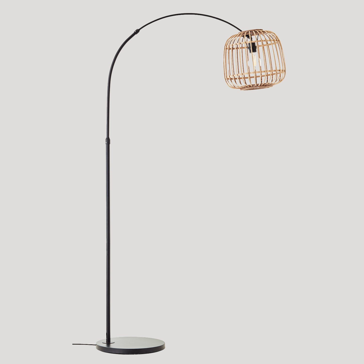 Stehlampe Boho Style mit Rattan 'Die Natürliche' Bambus, Korb, Holz #sku_LP16f_93178-76_br