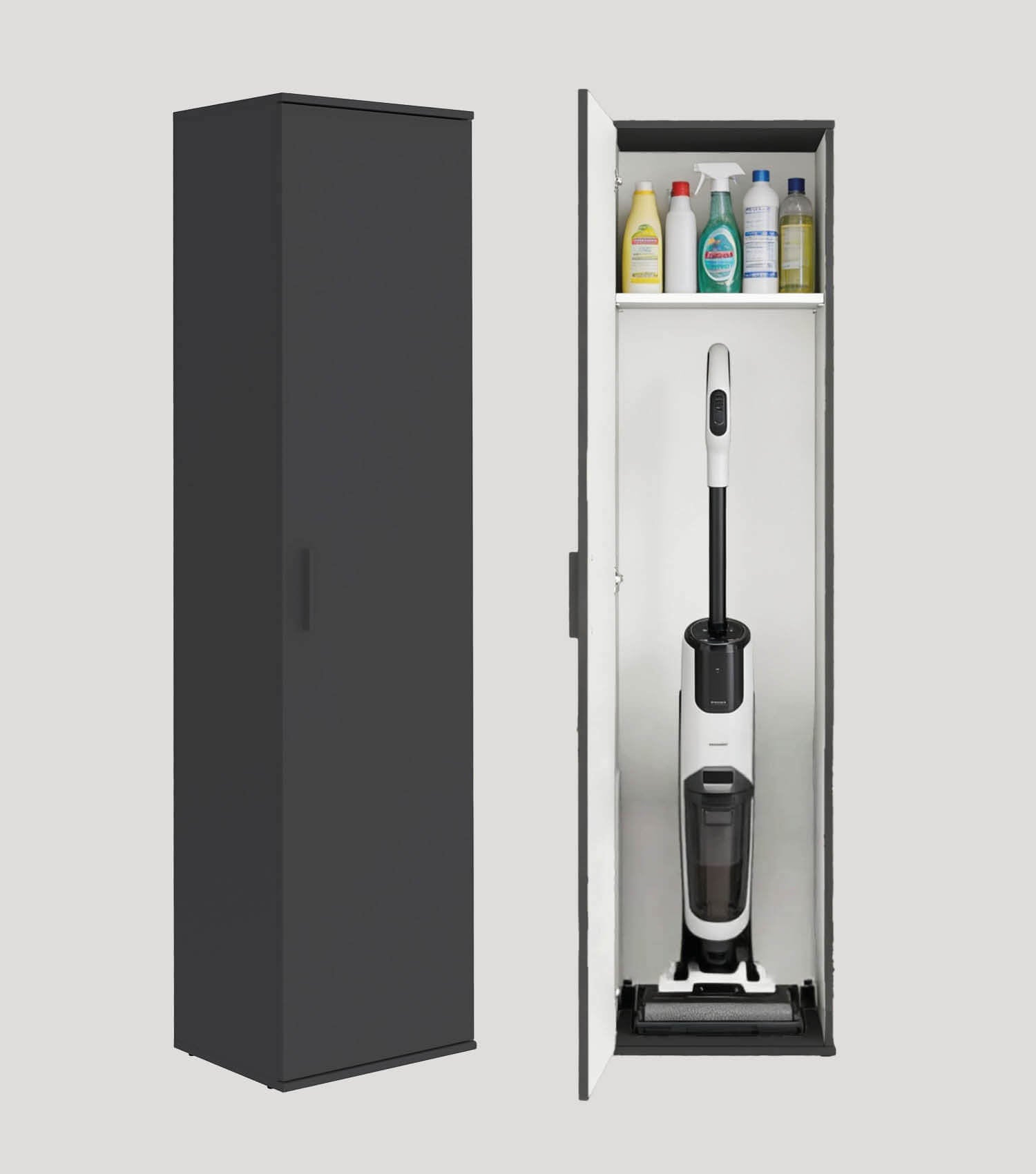 Besenschrank schmal Putzschrank Schrank Allzweckschrank Flurschrank Küchenschrank Mehrzweckschrank#sku_MS6.1-ant