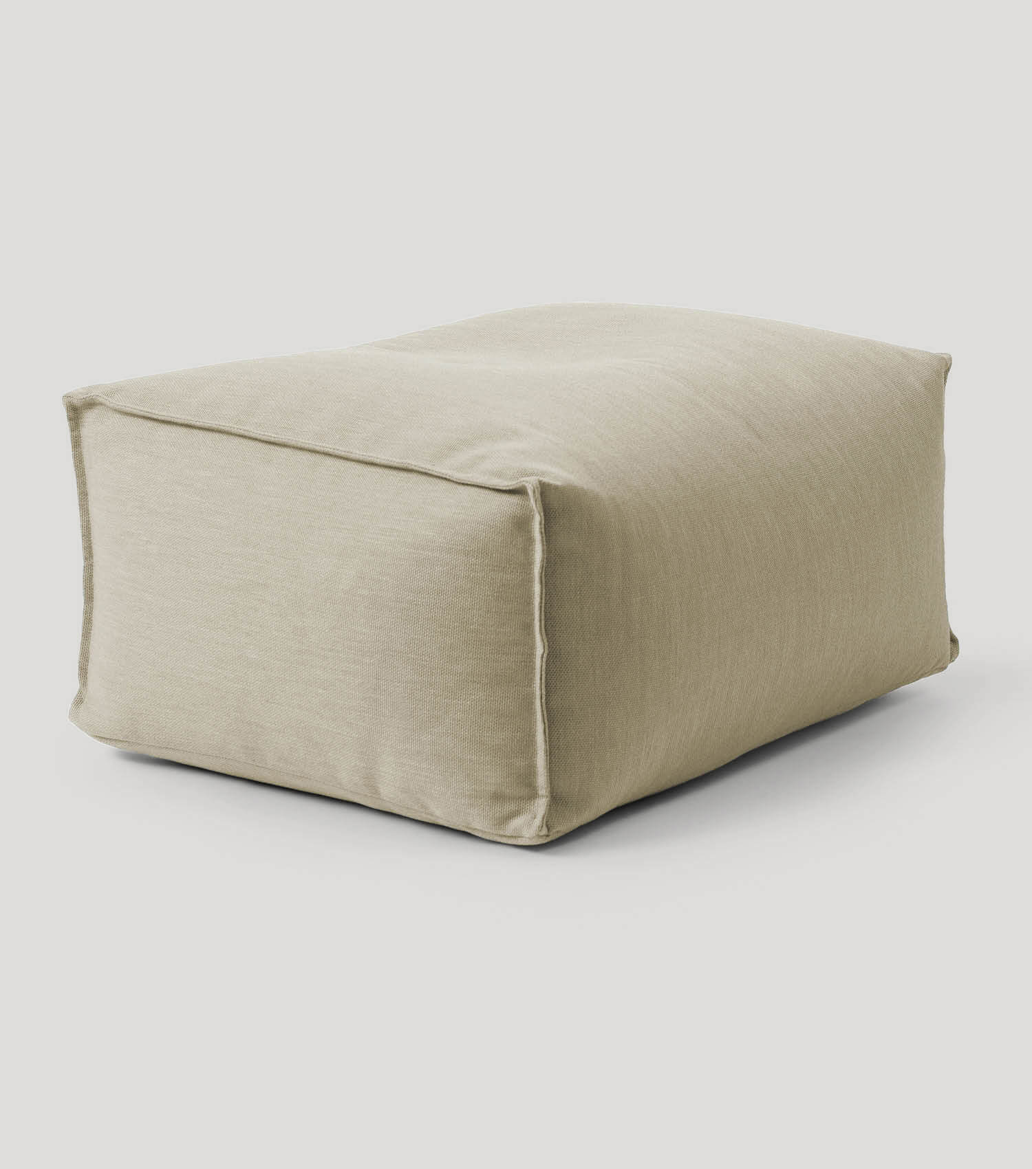 Outdoor Pouf Hocker Sitzkissen Bodenkissen 'Der Ruhepouf' Fußhocker eckig#sku_PF2Talea-076sand