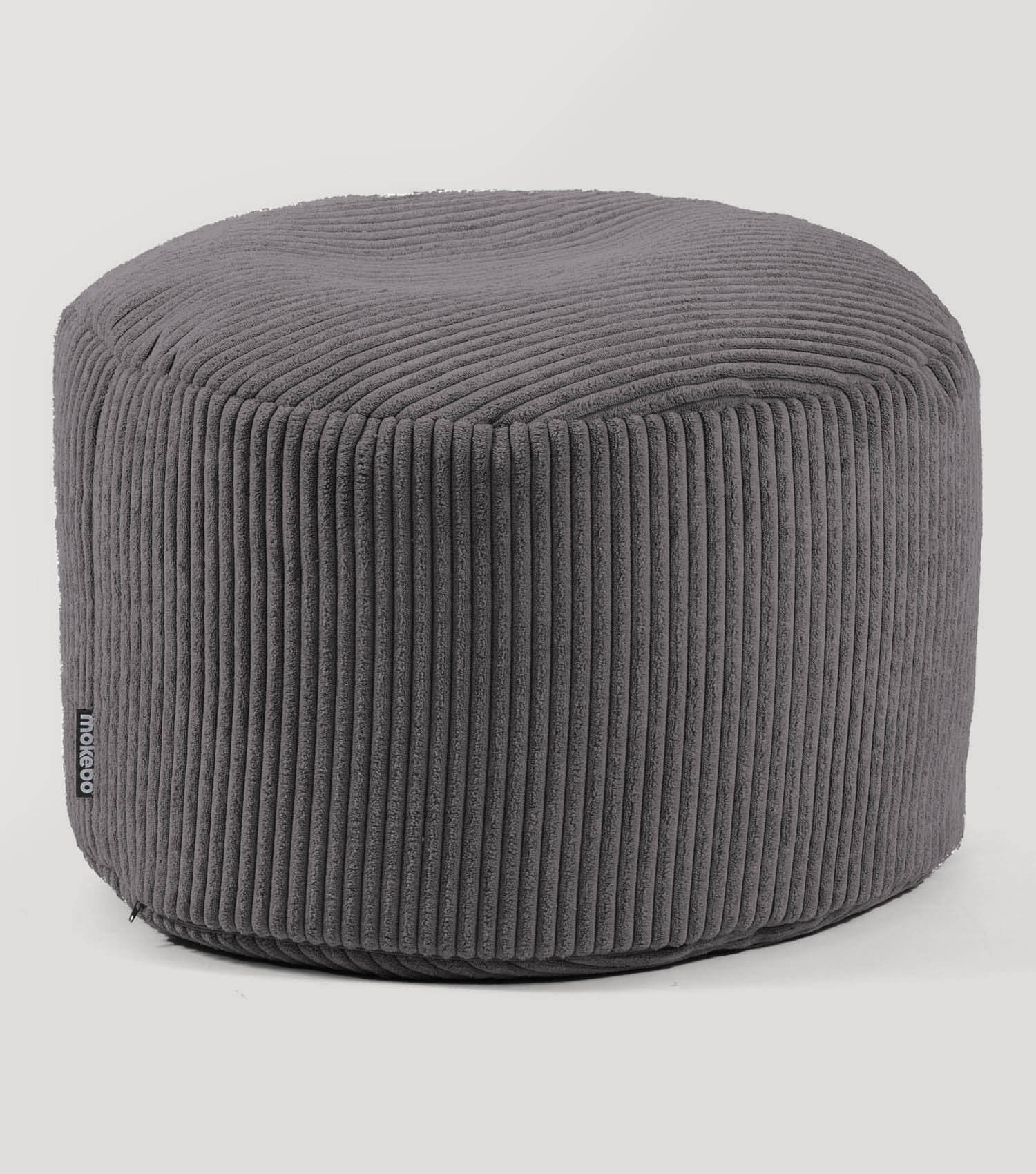 mokebo® 'Der faule Lenz' Indoor Pouf aus Cord runder Hocker 50x30cm