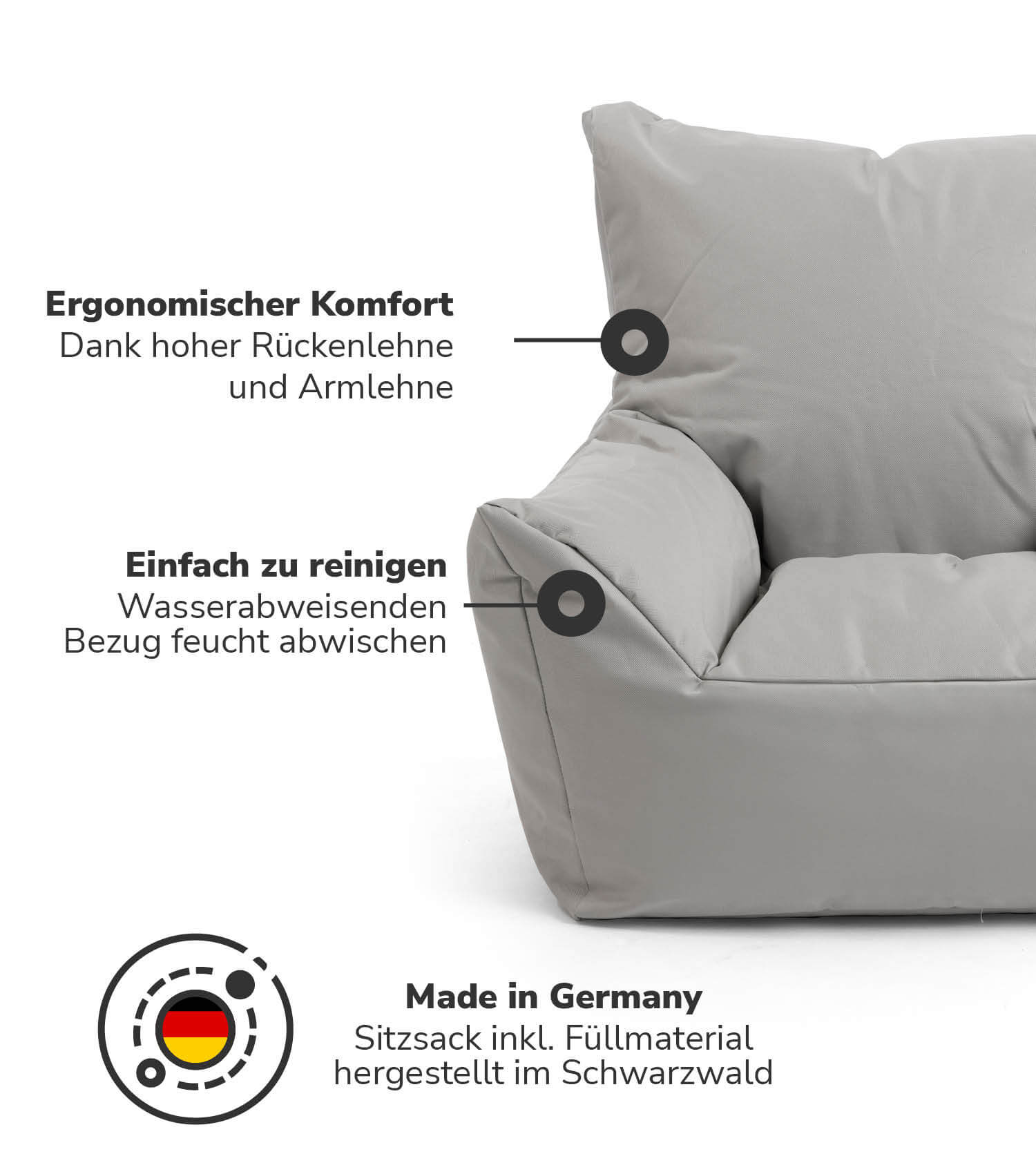 Kinder Sitzack Cord Kindersessel Lesesessel Bodenkissen Kindersitzsack Outdoorsitzsack