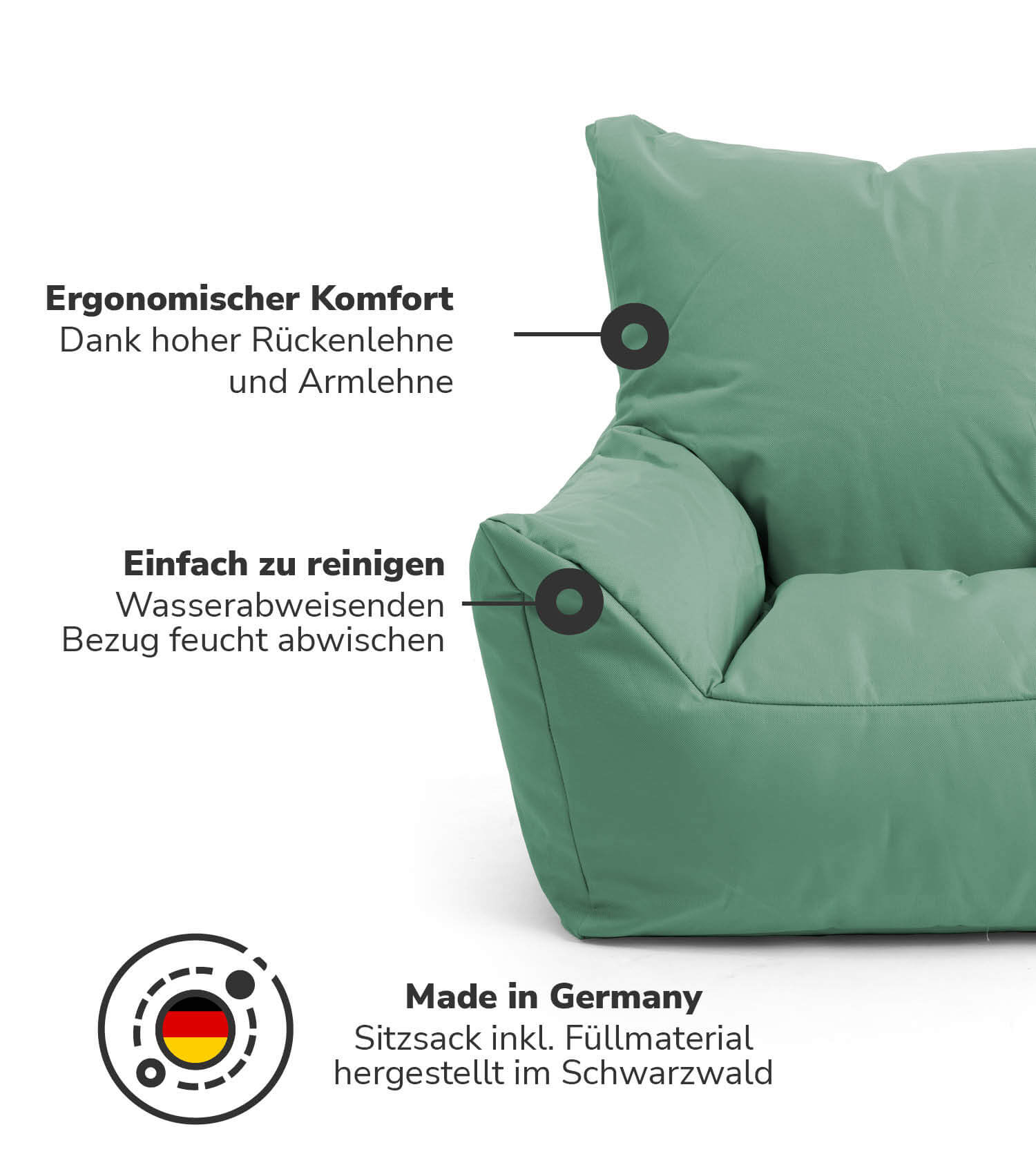 Kinder Sitzack Cord Kindersessel Lesesessel Bodenkissen Kindersitzsack Outdoorsitzsack