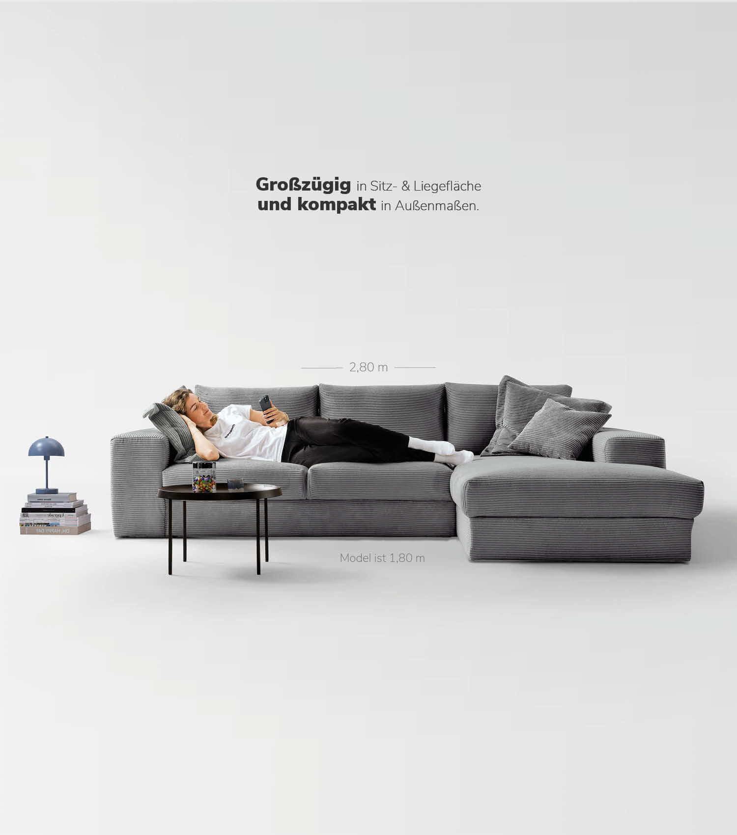 Cord Sofa Sofa Cord Ecksofa Cord Sofa beige Eckcouch 3-Sitzer Sofa 