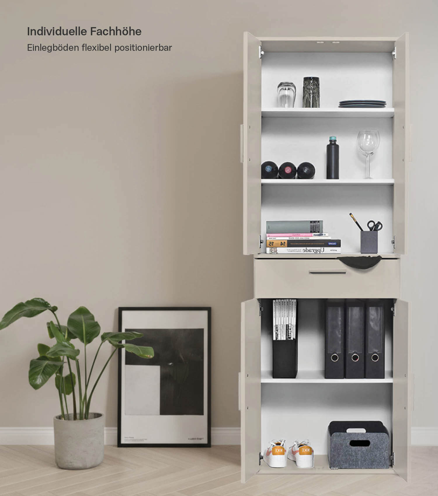 Mehrzweckschrank + Schubladen 'Der Praktische' Aktenschrank Schuhschrank