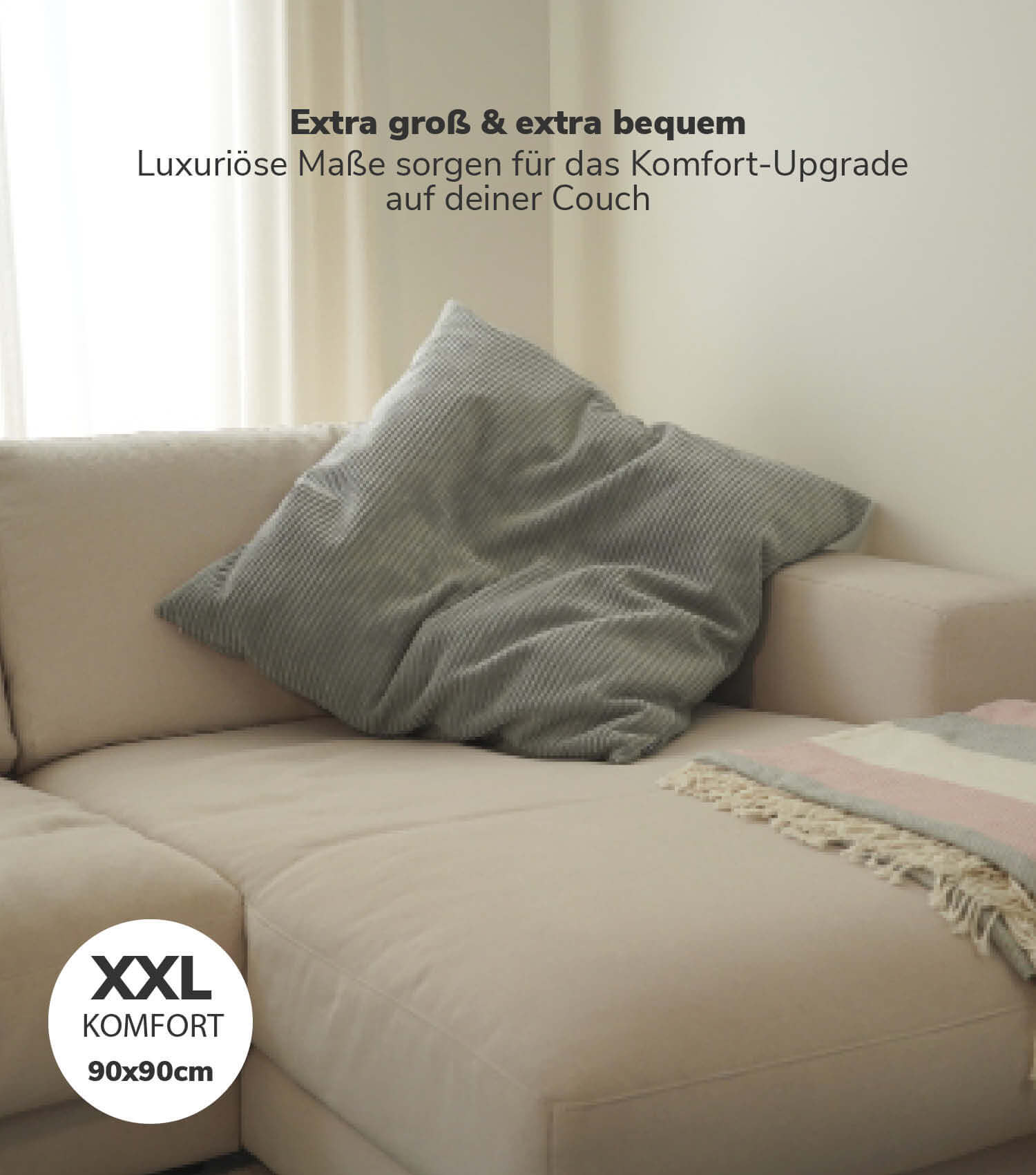 XXL Kissen Jumbokissen Riesenkissen Rückenkissen Sofakissen Liegekissen