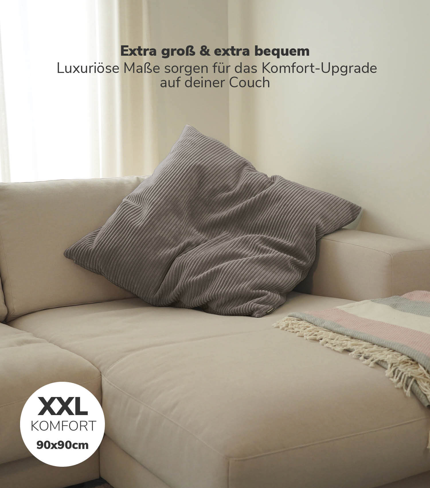 XXL Kissen Jumbokissen Riesenkissen Rückenkissen Sofakissen Liegekissen