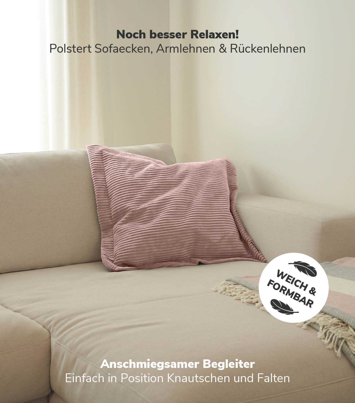 Sofakissen Dekokissen Zierkissen Couchkissen Flatterkissen Cordkissen