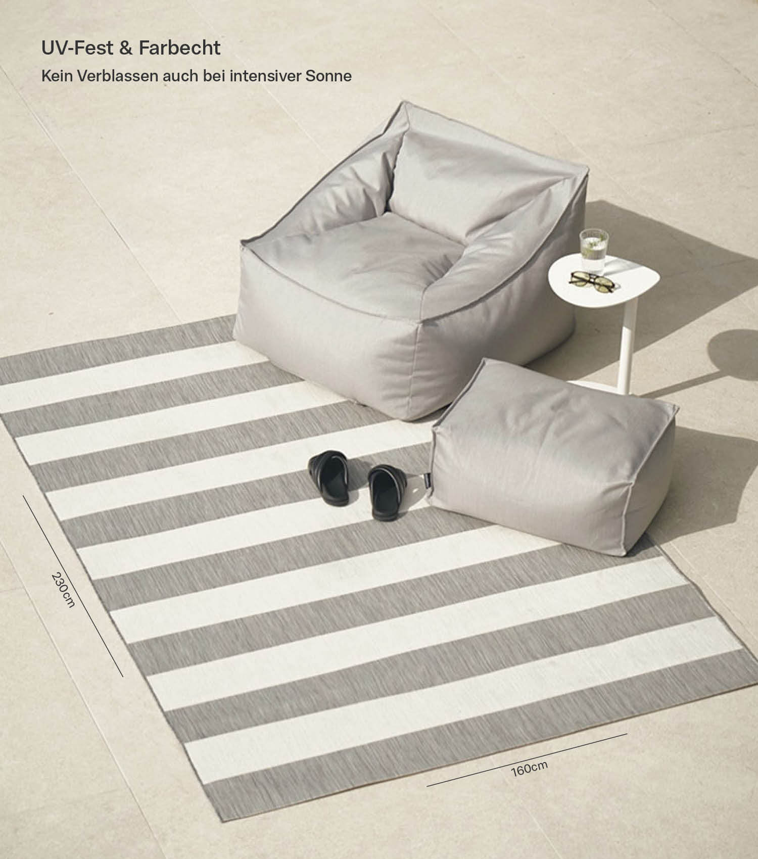 Wetterfester Outdoor Teppich Läufer oder Wohnzimmerteppich#sku_TPO1_Ess48644-637_120x170_grau#sku_TPO1_Ess48644-637_160x230_grau#sku_TPO1_Ess48644-637_200x290_grau