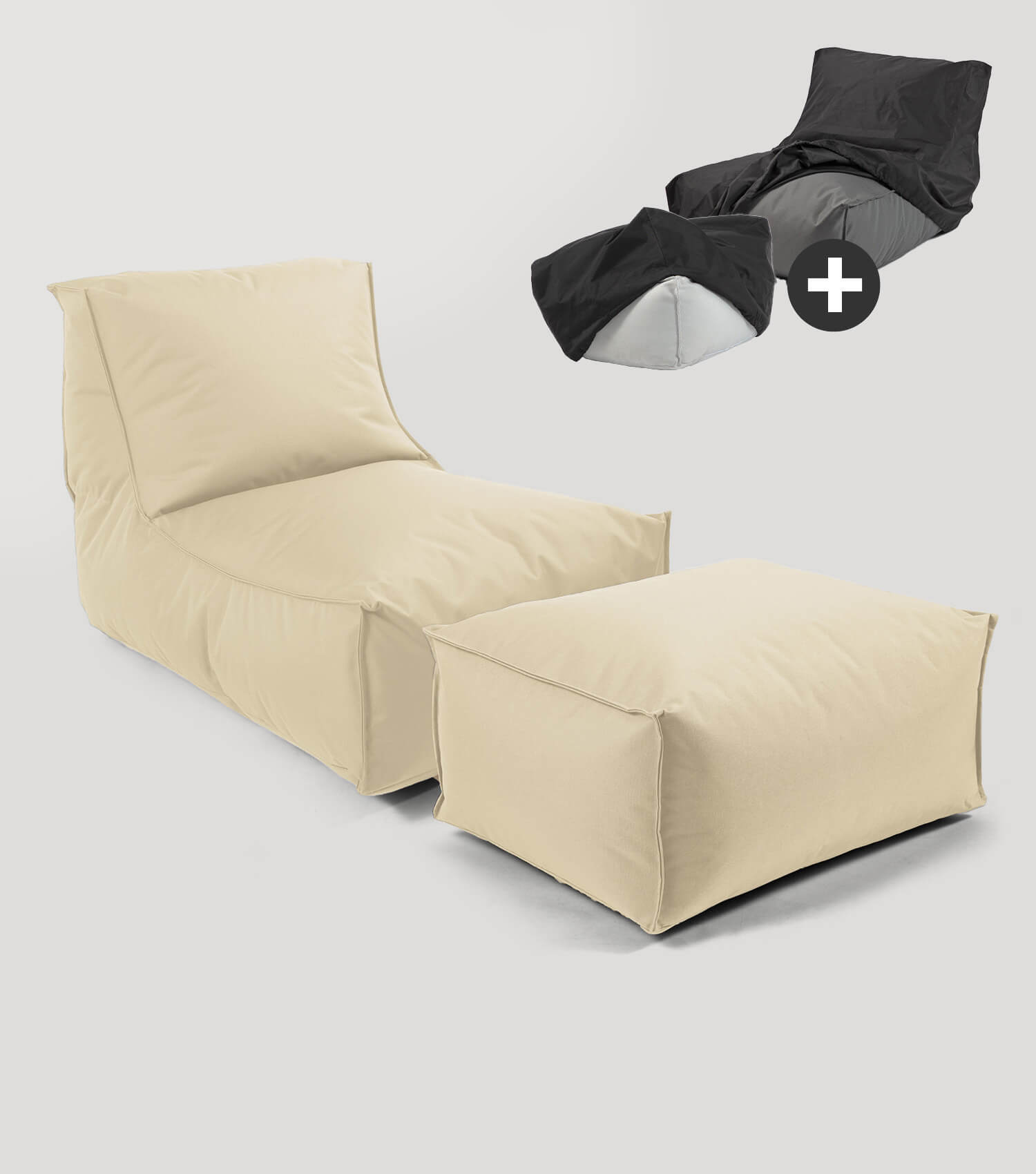 Sitzsack Bodenkissen Relaxliege Bean Bag Liege Sitzbag Sitzkissen#sku_BB2.2brava071bei+SH1