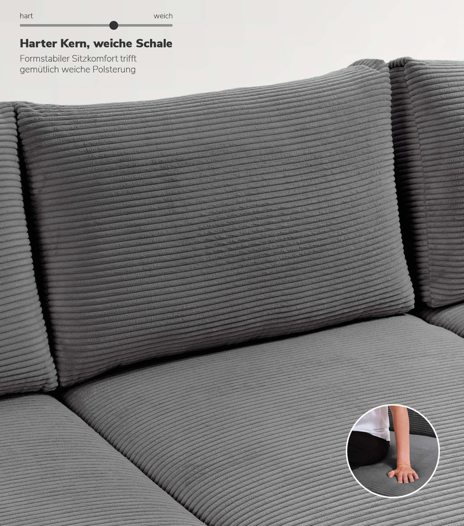Cord Sofa Sofa Cord Ecksofa Cord Sofa beige Eckcouch 3-Sitzer Sofa 