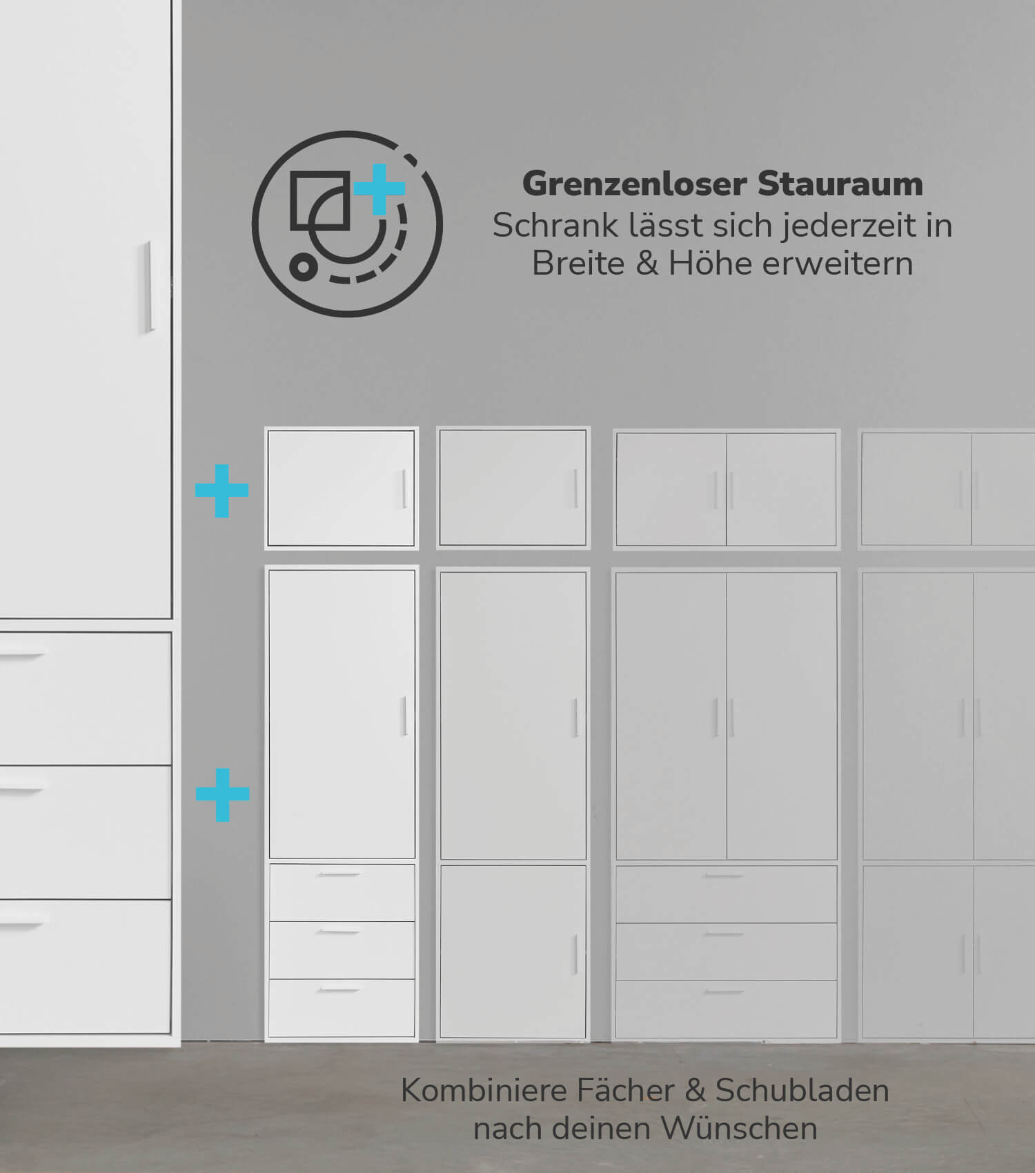 Kleiderschrank Garderobenschrank Schlafzimmerschrank Flurschrank