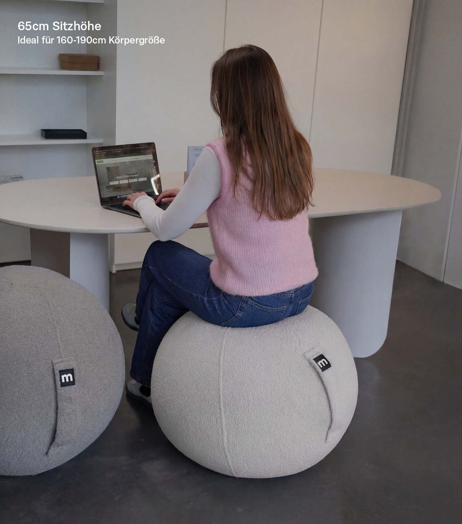 Stoff Sitzball Büro ergonomisch Gymnastikball Pezziball Bürostuhl