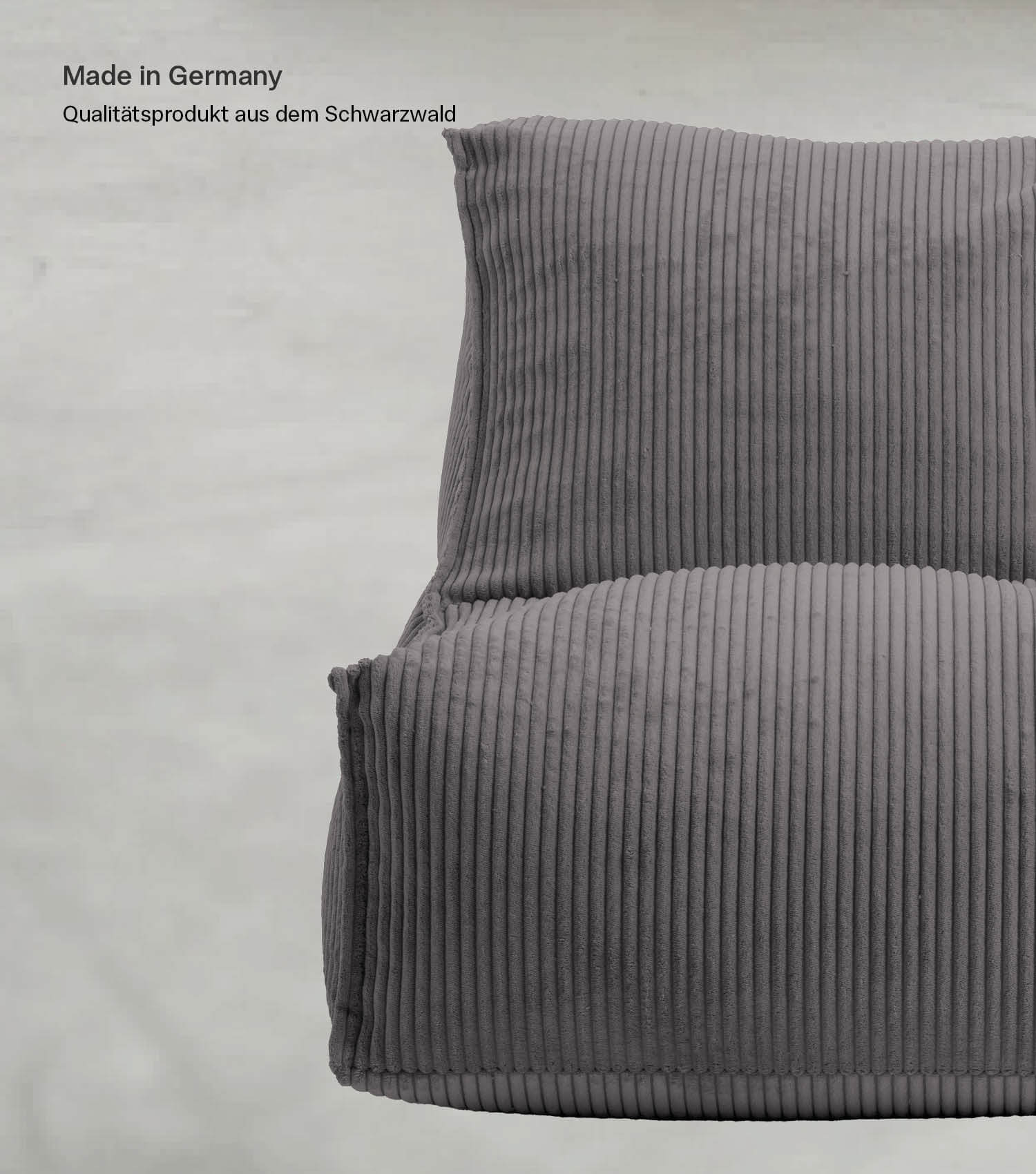 Sitzsack XXL + Pouf für Kinder & Erwachsene mit Füllung 'Der Gelassene'