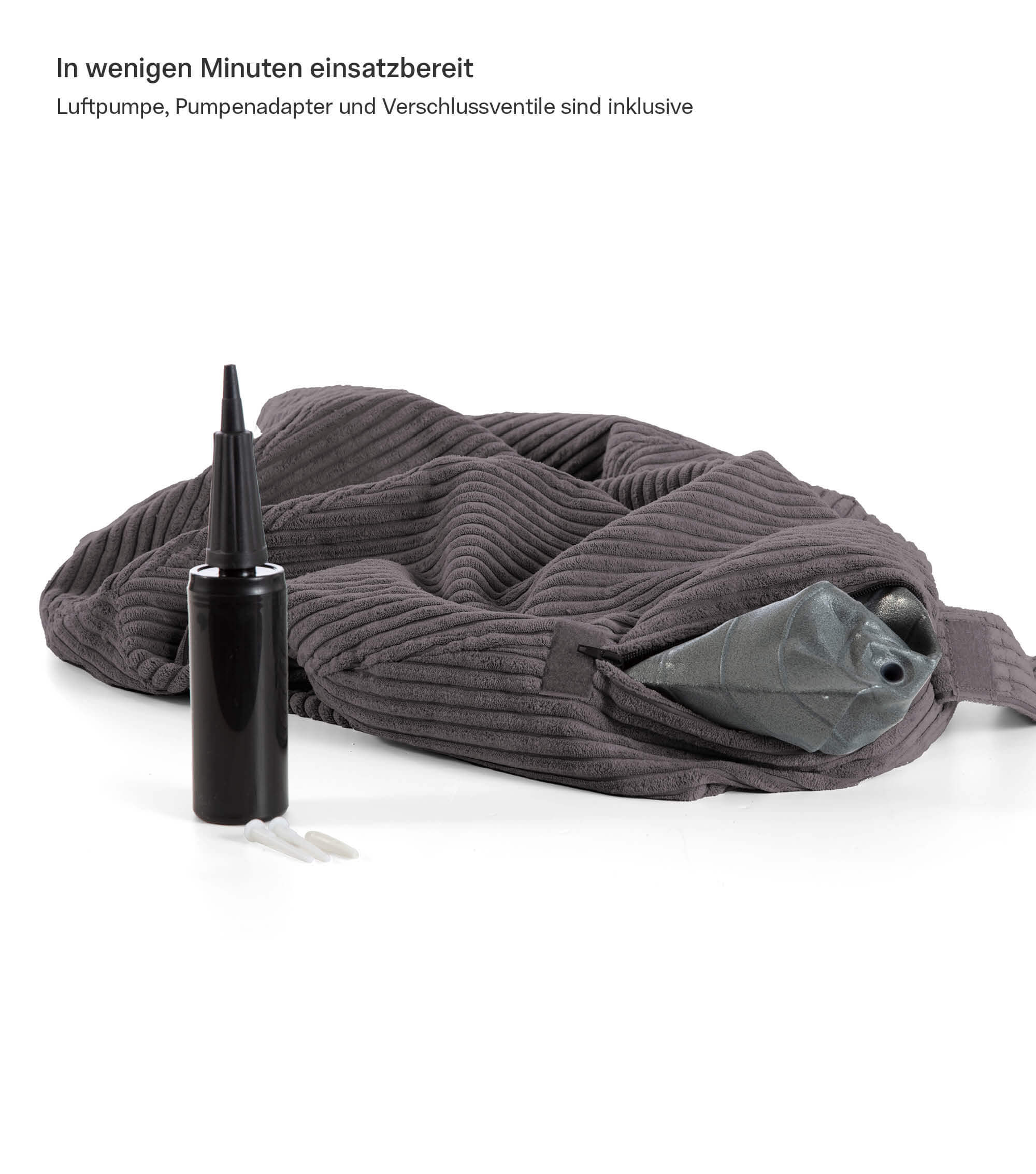 Stoff Sitzball ergonomisch 'Der Sportliche' Gymnastikball & Hocker Grau