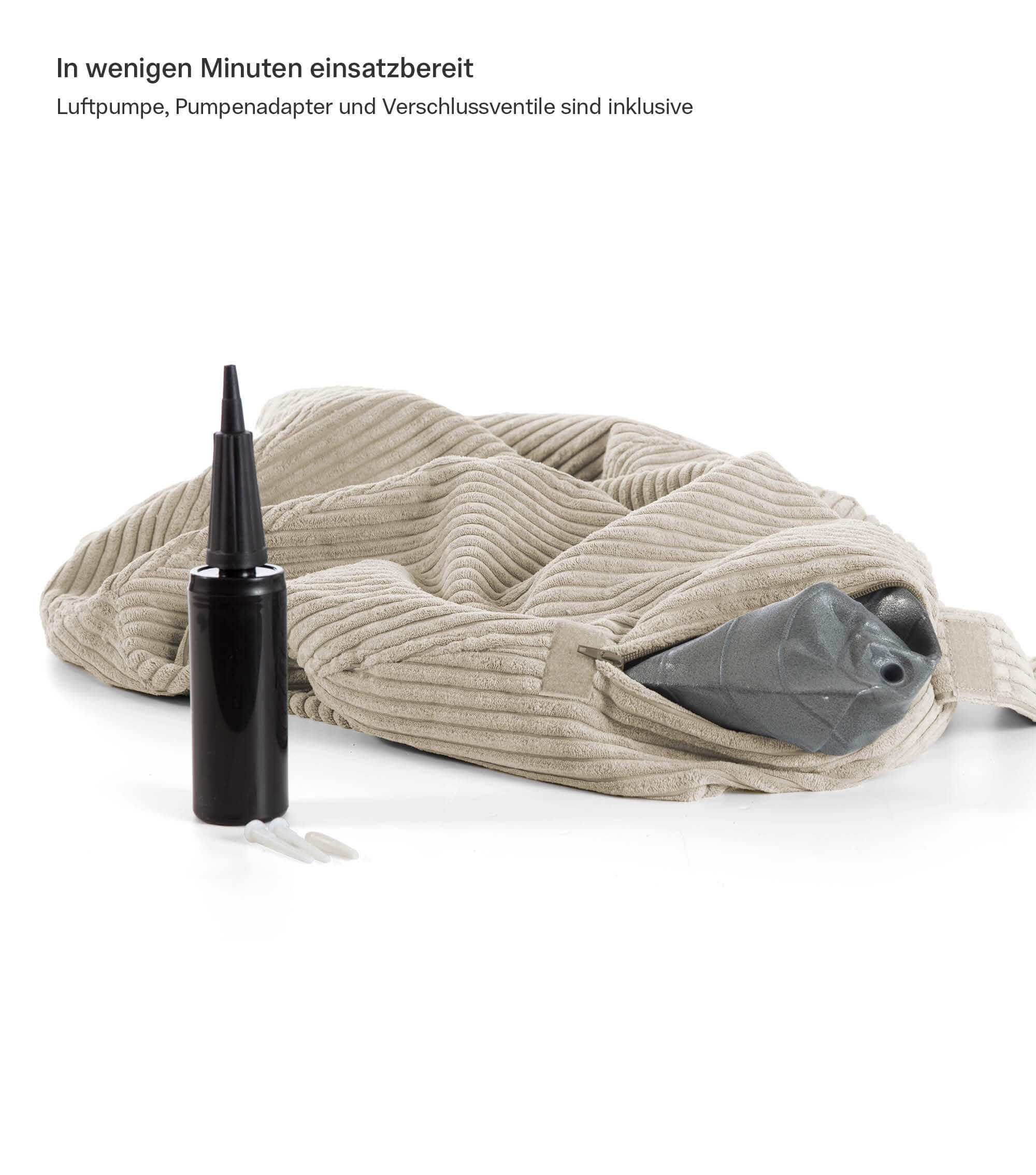 Stoff Sitzball ergonomisch 'Der Sportliche' Gymnastikball & Hocker Grau