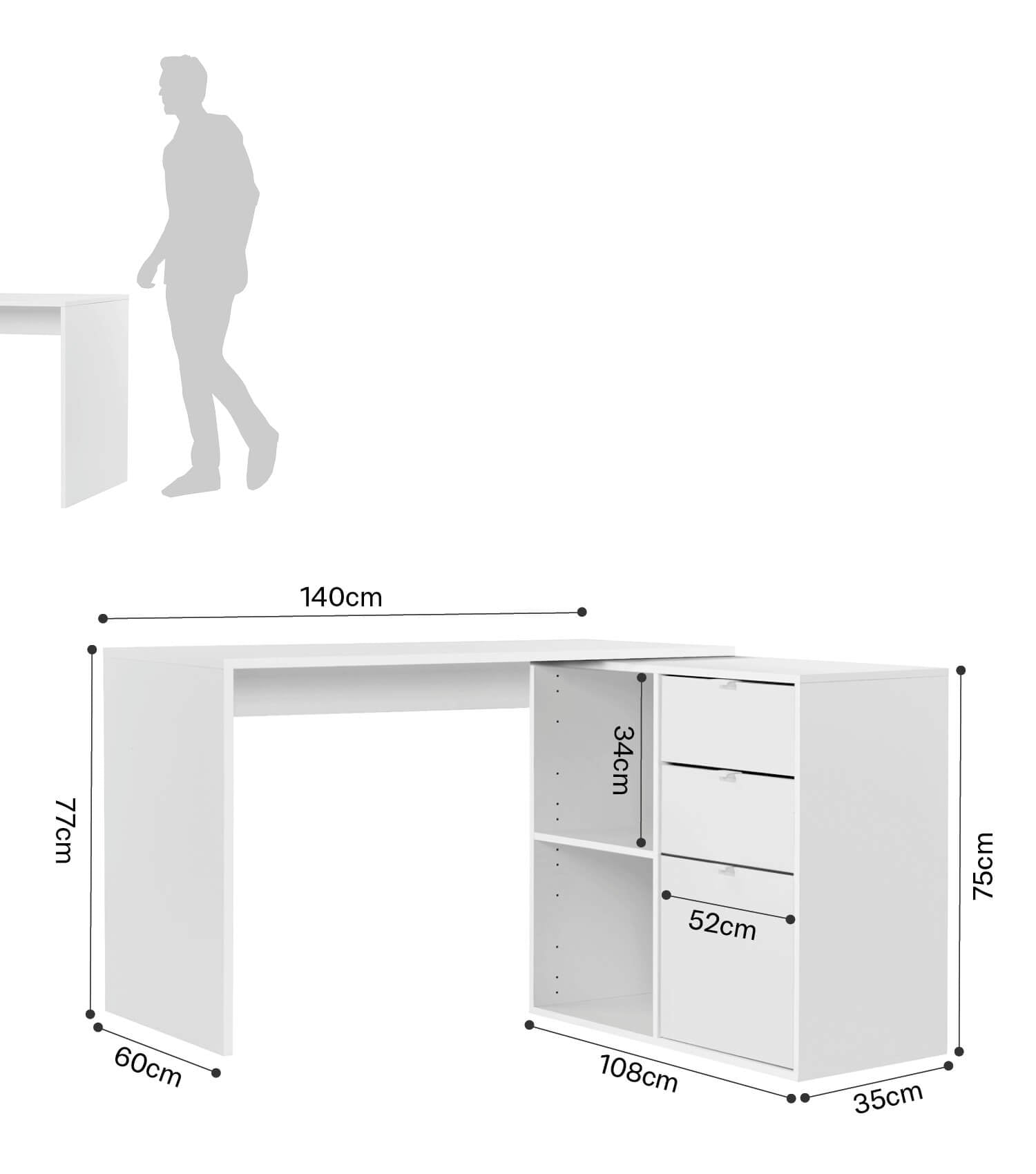Schreibtisch Eckschreibtisch Computertisch Kinderschreibtisch PC Tisch
