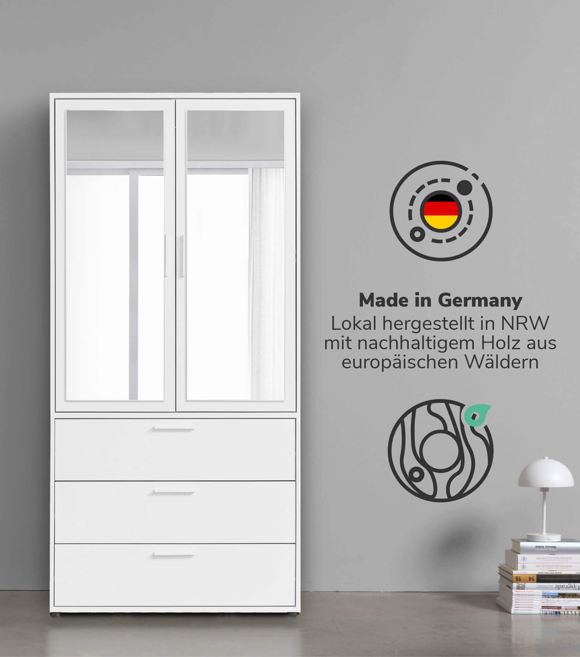 Kleiderschrank Garderobenschrank Schlafzimmerschrank Flurschrank
