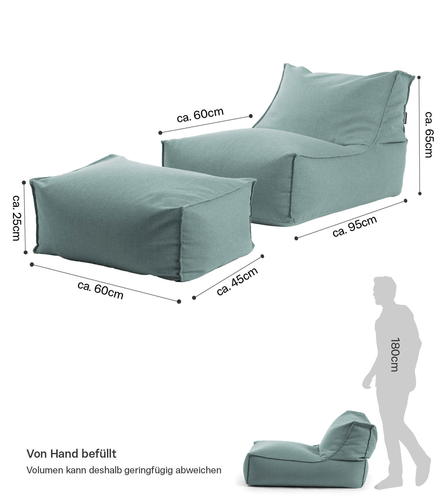 Sitzsack Bodenkissen Relaxliege Bean Bag Liege Sitzbag Sitzkissen