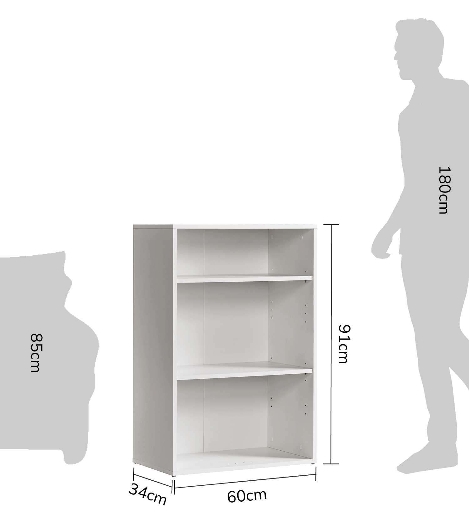 Hohes Regal Schuhregal aus Holz ‘Der Bücherwurm’ Aktenregal Wand