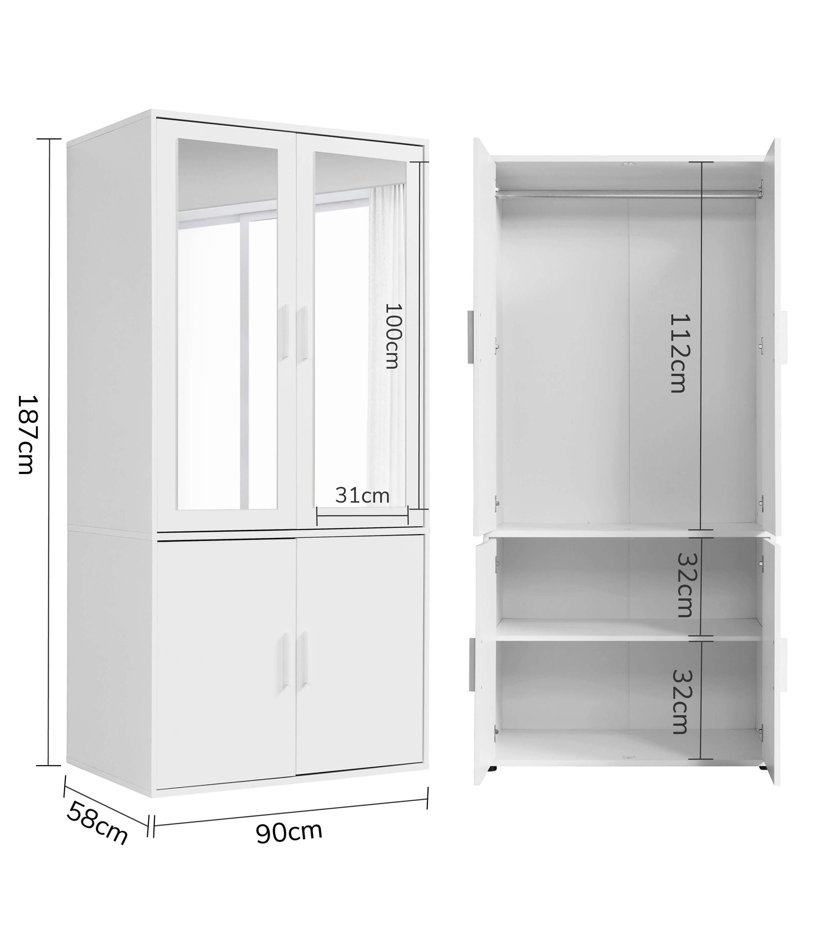 Kleiderschrank Garderobenschrank Schlafzimmerschrank Flurschrank
