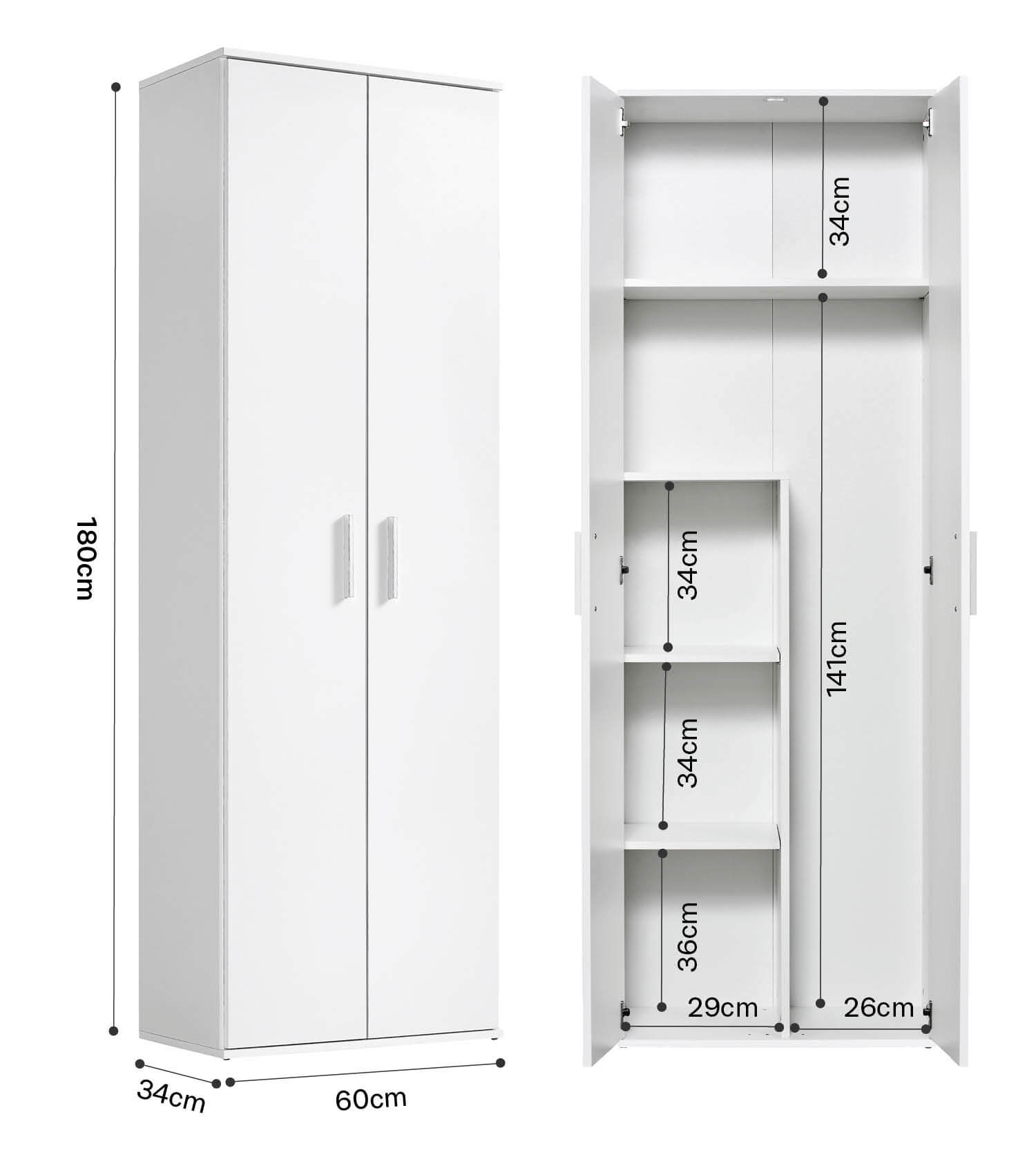 Mehrzweckschrank Besenschrank Schrank Allzweckschrank Flurschrank Küchenschrank