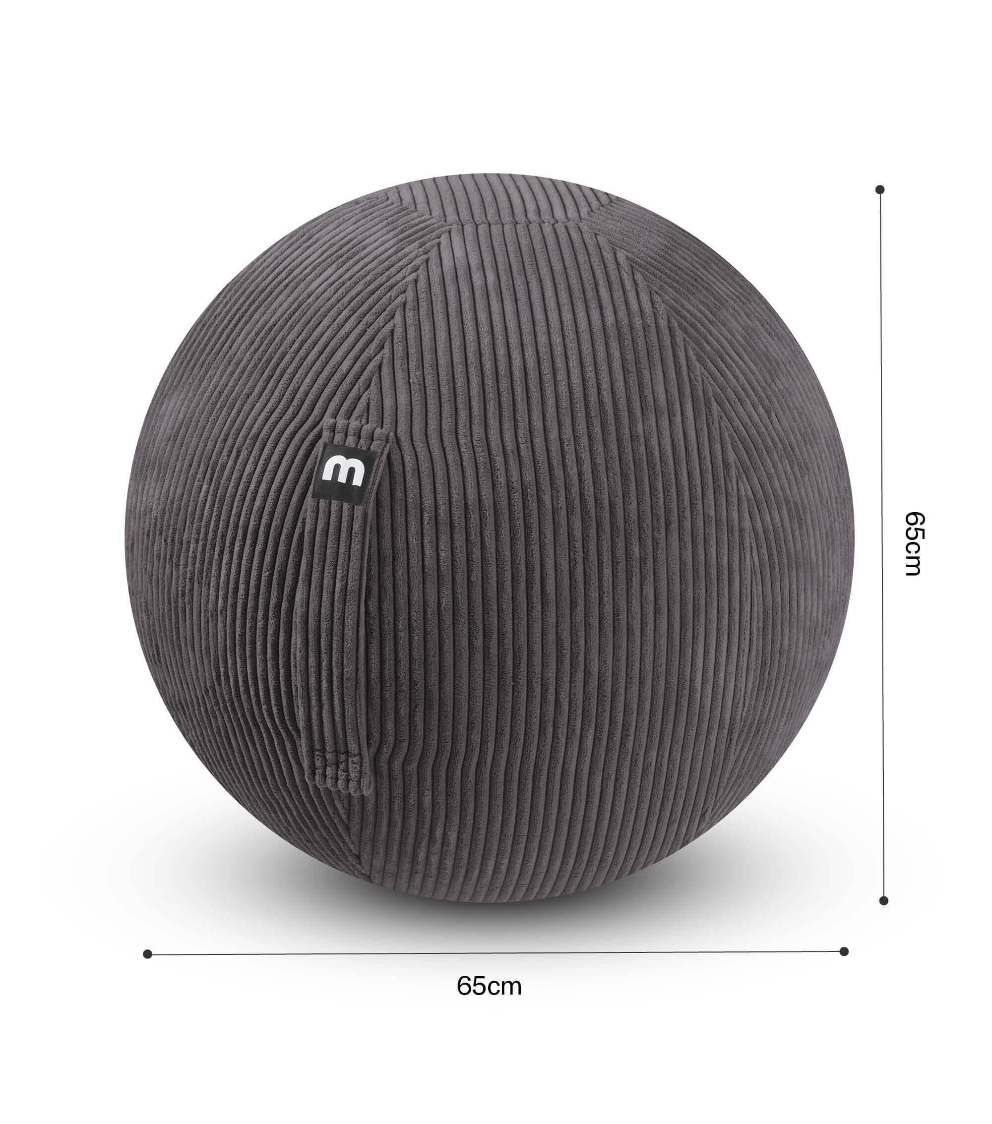 Stoff Sitzball ergonomisch 'Der Sportliche' Gymnastikball & Hocker Grau