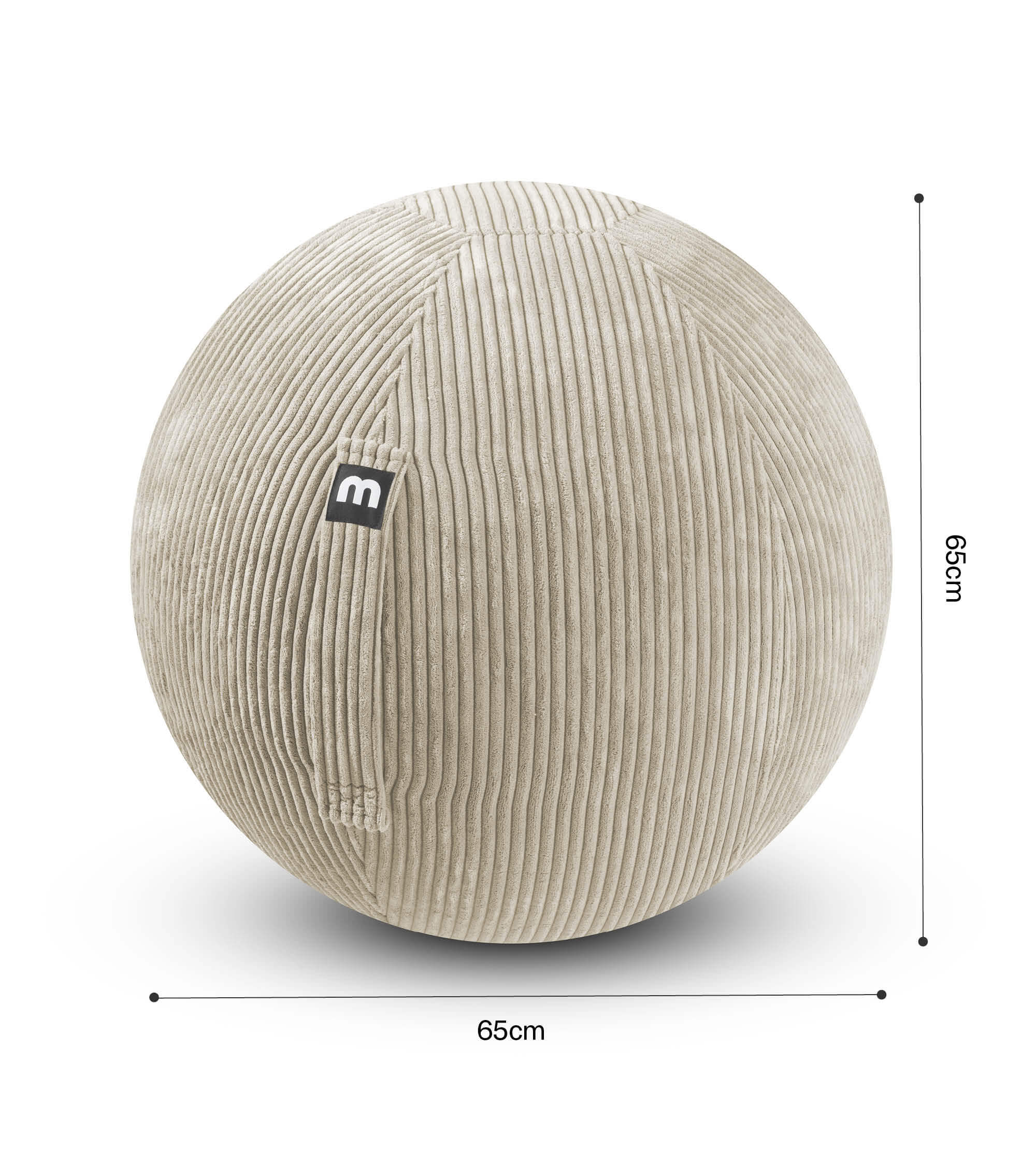 Stoff Sitzball ergonomisch 'Der Sportliche' Gymnastikball & Hocker Grau