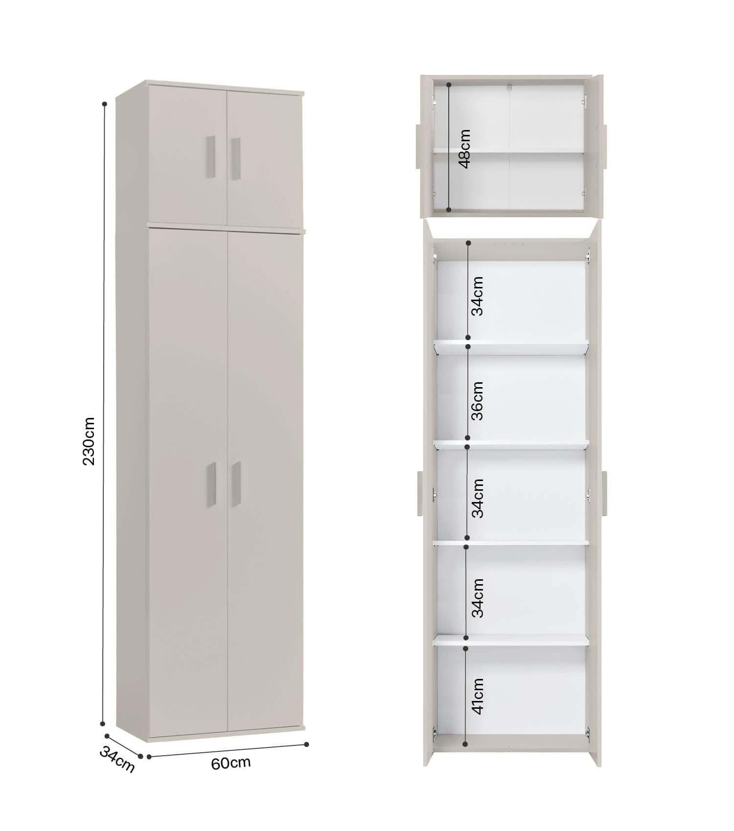 Mehrzweckschrank Hochschrank Schuhschrank Allzweckschrank Flurschrank