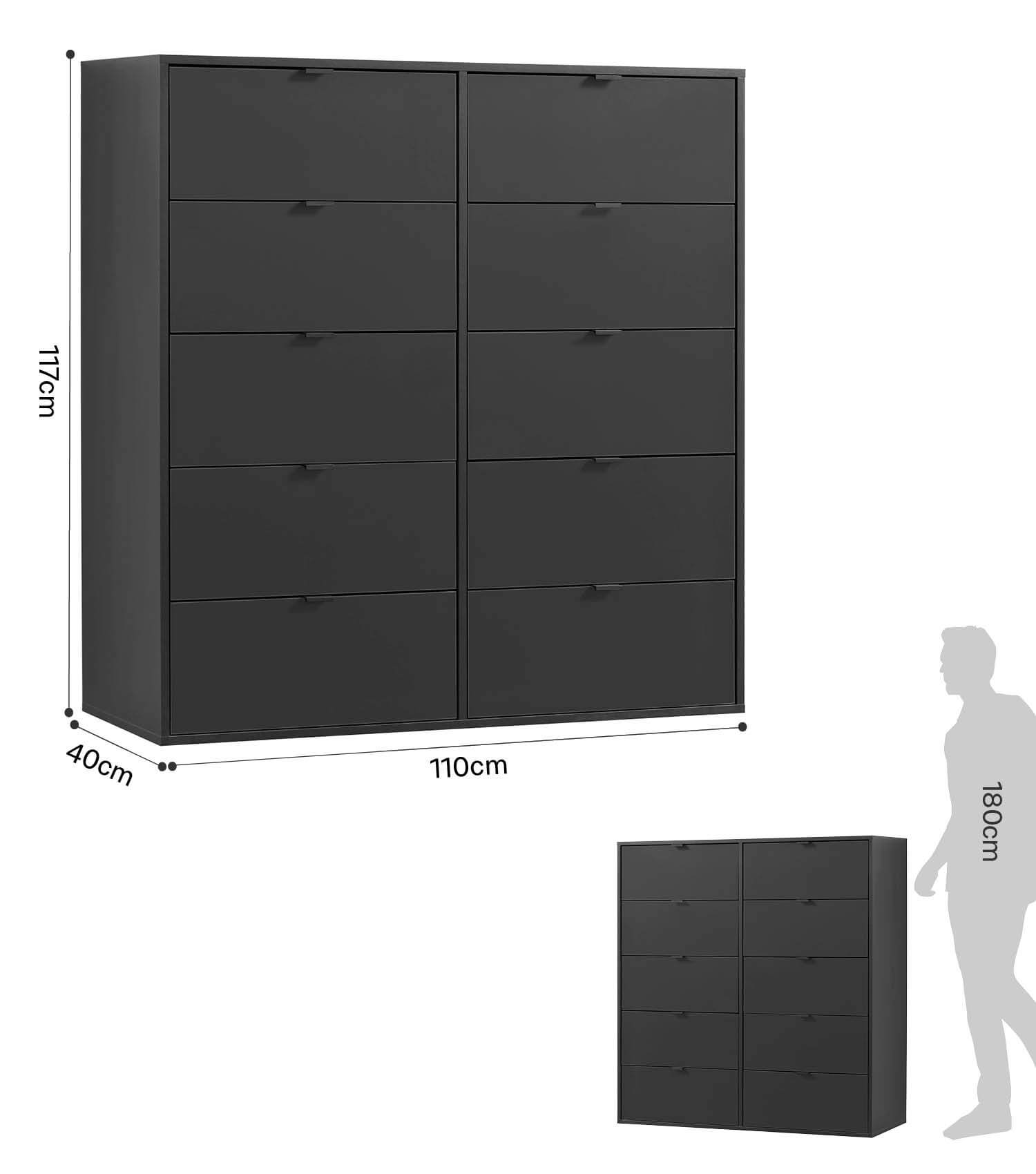 Kommode Schubladenkommode Sideboard Anrichte Nachttisch Highboard