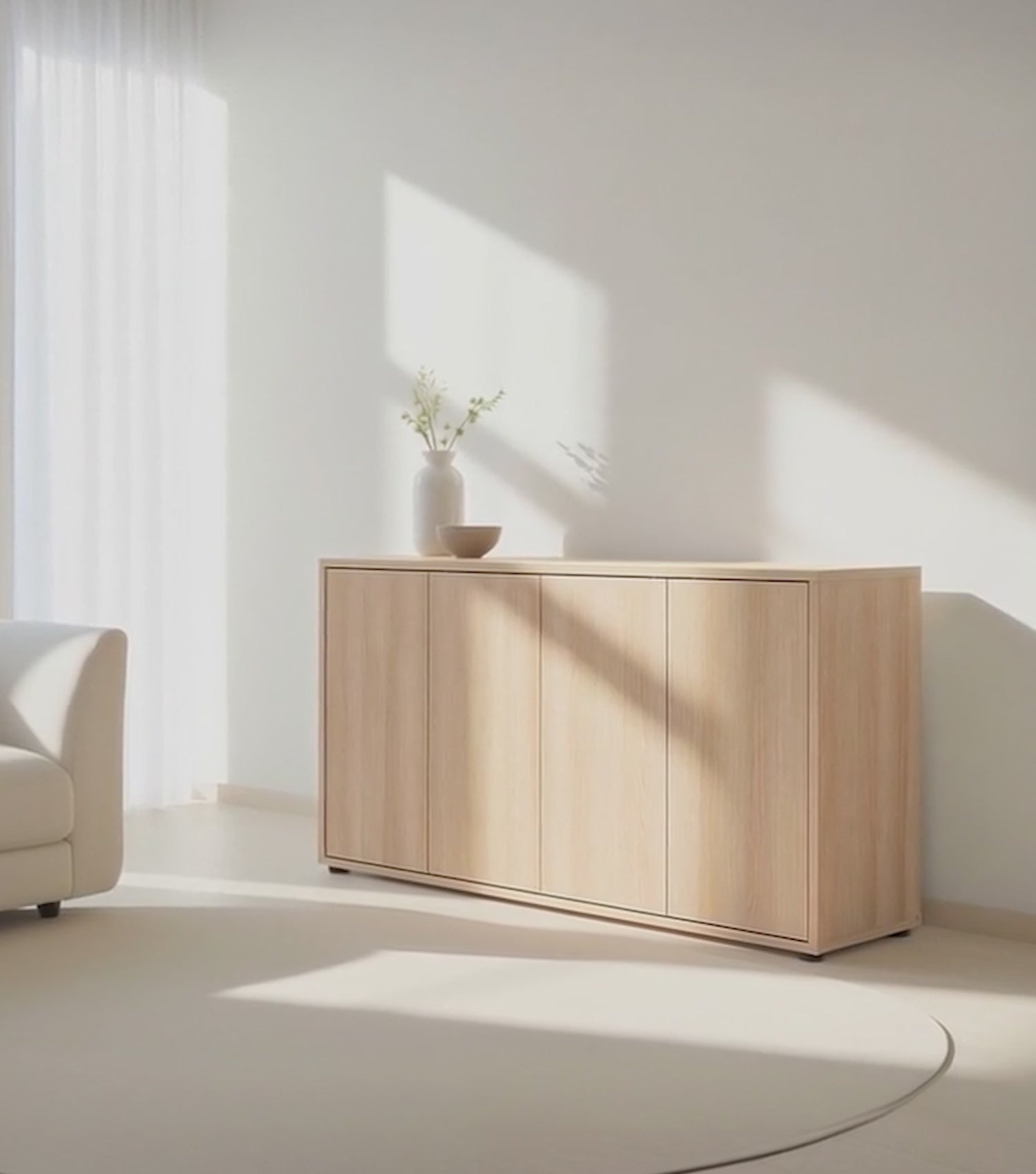 Sideboard mit 3 oder 4 Fächern in zwei Farben